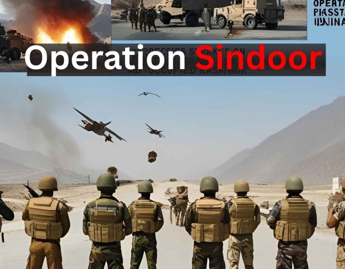 Indian Armed Forces executing precision strikes during Operation Sindoor targeting terror camps in Pakistan and PoK